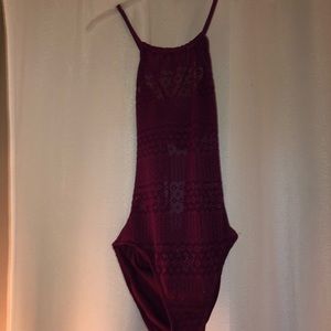 Maroon bathing suit (one piece)